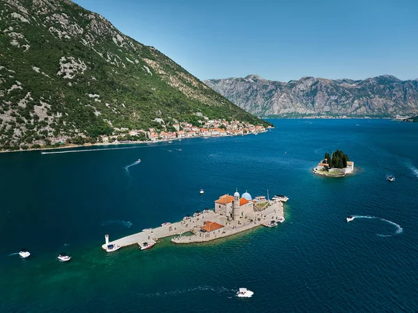 Perast Faro Navale Montenegro — Foto Stock