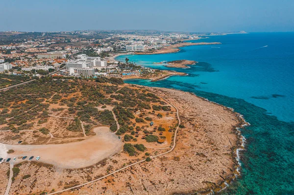 Пляж Макрониссос Айя Фаза Кипрус — стоковое фото