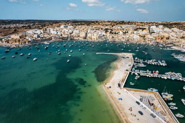 Village Marsaxlokk Malta Background — Stok fotoğraf