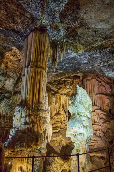 Zwiedzanie Pięknych Jaskiń Postojna Slothe Most Visited European Cave — Zdjęcie stockowe