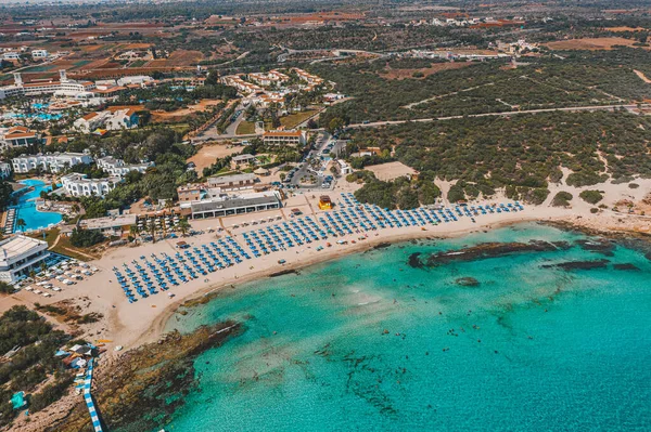 Kıbrıs Rum Kesimi Nin Ayia Napa Kentindeki Makronissos Sahili — Stok fotoğraf