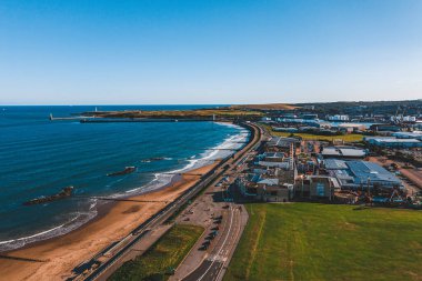 Scenic view of city of Aberdeen in Scotland clipart