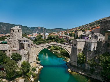 Bosna-Hersek 'in Mostar kentindeki eski köprü