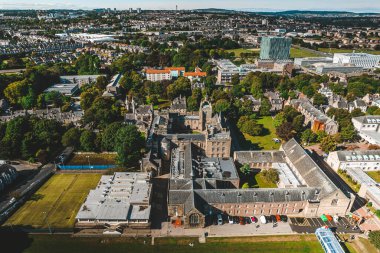 İskoçya 'daki Aberdeen şehrinin manzarası