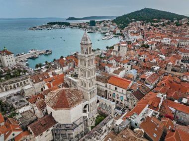 City of Split in Croatia on background