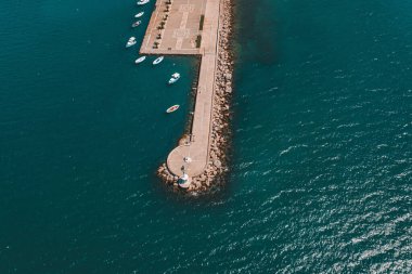 Town of Nafplio in Greece on background