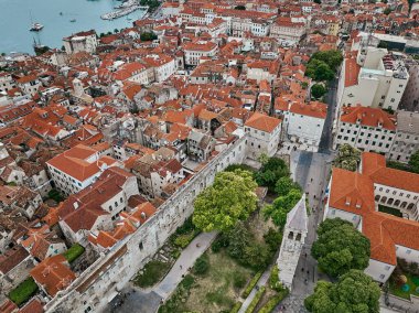 City of Split in Croatia on background