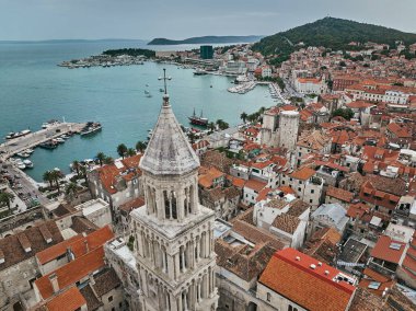 City of Split in Croatia on background