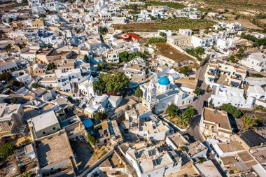 aerial view on Santorini island, Greece