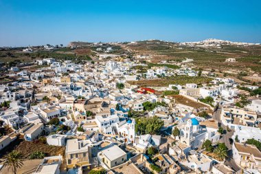 aerial view on Santorini island, Greece