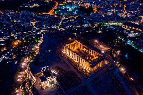 Ateenan Akropolis Kreikassa Taustalla — kuvapankkivalokuva