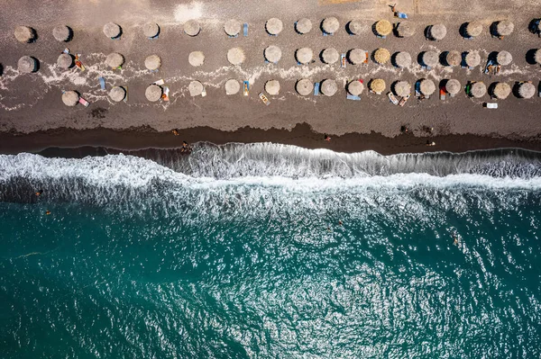 Perissa Beach Santorini Greece — Stock Photo, Image