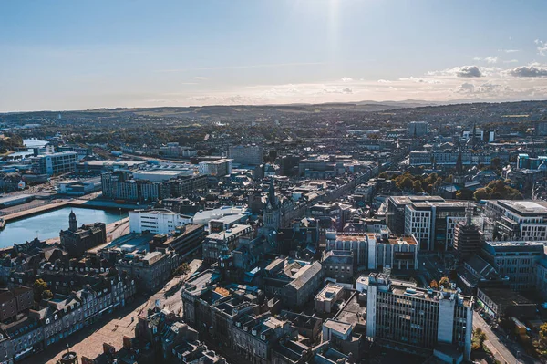Vista Panorámica Ciudad Aberdeen Escocia —  Fotos de Stock