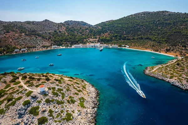 Panormitis Ostrově Symi Řecko — Stock fotografie