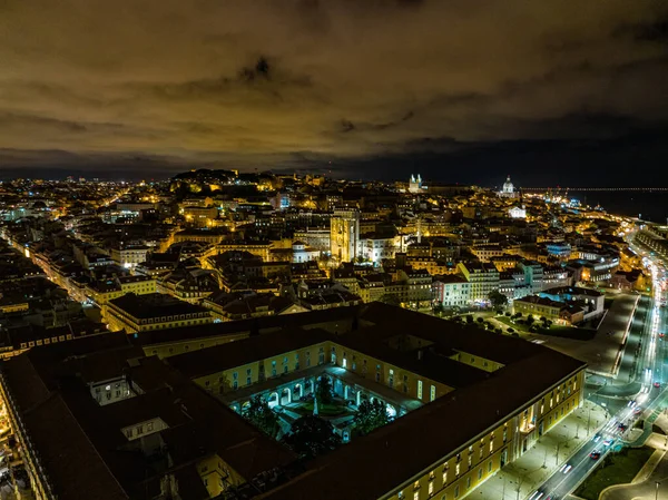 City Lisbon Night Portugal — Zdjęcie stockowe