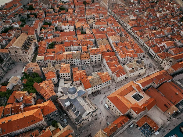 Panorama Hırvatistan Dubrovnik Kentinde Hava Manzarası — Stok fotoğraf