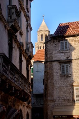 City of Split in Croatia on background