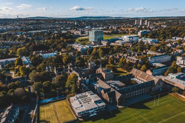 İskoçya 'daki Aberdeen şehrinin manzarası