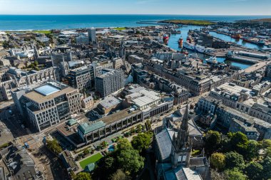 İskoçya 'daki Aberdeen şehrinin manzarası