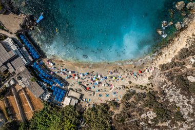 Island of Comino in Malta on background