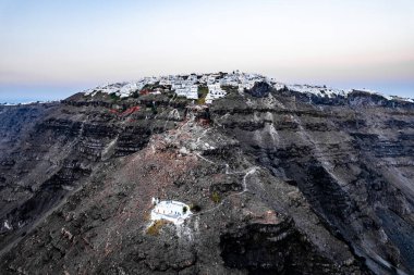 aerial view on Santorini island, Greece