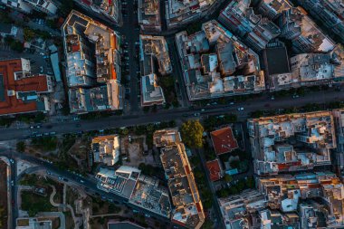 Arka planda Yunanistan 'ın Selanik kenti