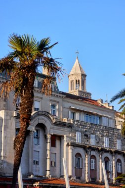 City of Split in Croatia on background