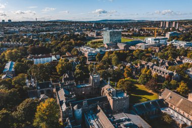 İskoçya 'daki Aberdeen şehrinin manzarası