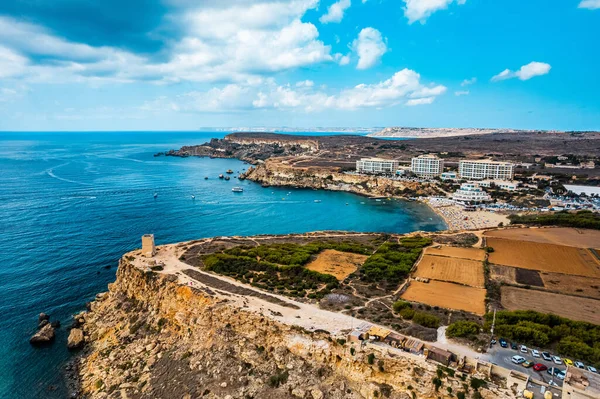 Malta Gajn Tuffiea Reiseort Hintergrund — Stockfoto