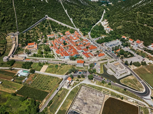 Village Ston Croatia Background — Fotografia de Stock