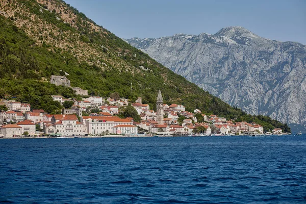 Město Perast Černé Hoře Pozadí — Stock fotografie