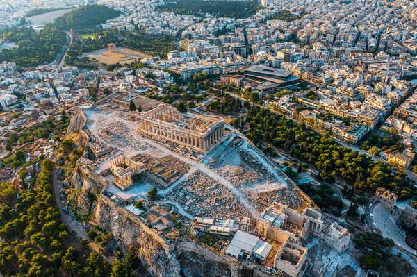 Acrópole Atenas Grécia Segundo Plano — Fotografia de Stock