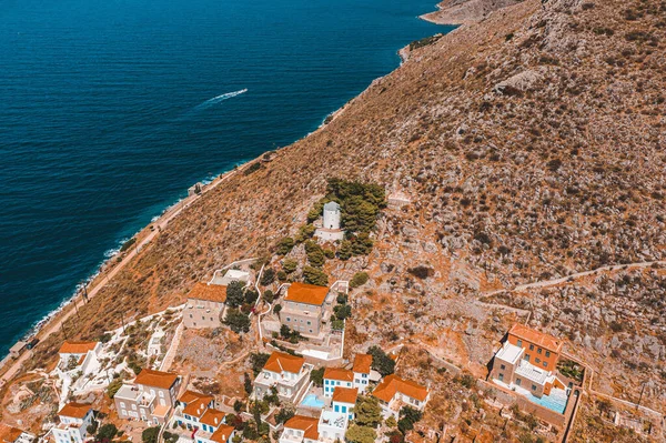 Острів Гідри Греції Тлі — стокове фото
