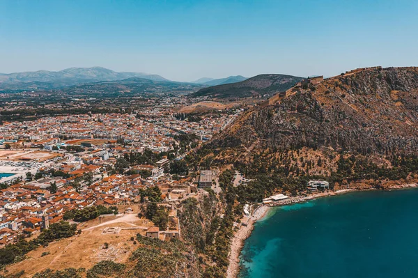 Город Нафплион Греции Заднем Плане — стоковое фото