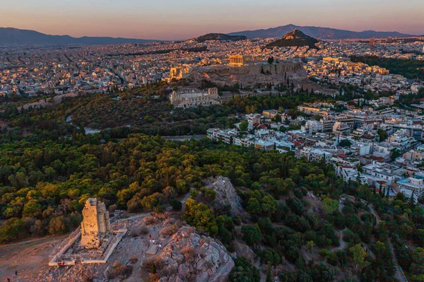 Acropole Athènes Grèce Sur Fond — Photo