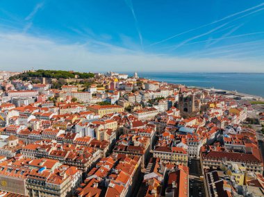 Portekiz 'deki Lizbon şehrinin manzarası