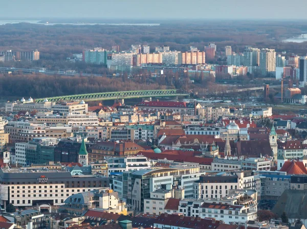 Drohnenaufnahme Von Slavin Und Der Burg Bratislava Slowakei — Stockfoto