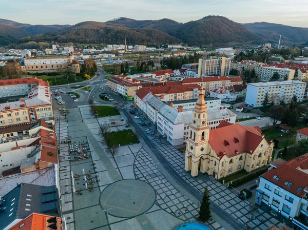 Luchtfoto Drone Uitzicht Het Kasteel Stad Zthe Slowakije — Stockfoto