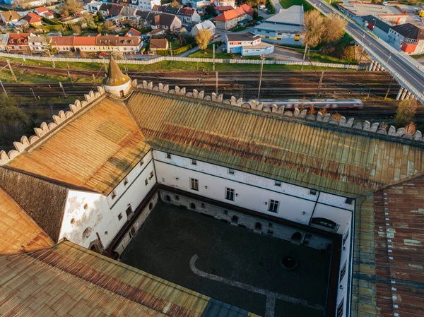 Aerial Drone View Zvolen Castle City Zvolen Slovakia — Stock Photo, Image