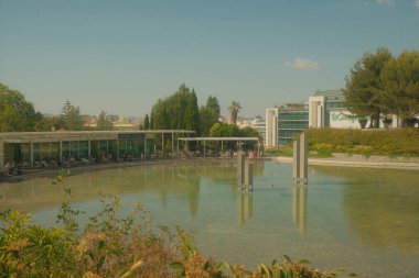 Lizbon, Portekiz - 2 Haziran 2023: Lizbon 'daki Uluslar Parkı' nın güzel manzarası