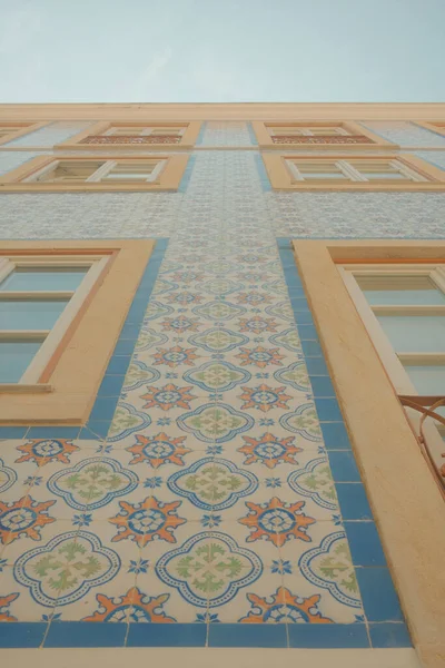 Beaux Bâtiments Anciens Lisbonne Portugal Avec Leurs Conceptions Fantaisistes Leurs — Photo