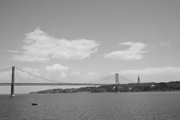 Λισαβόνα Πορτογαλία Ιουνίου 2023 Όμορφη Θέα Του Ποταμού Τάγου Φόντο — Φωτογραφία Αρχείου