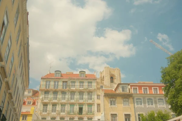 Lizbon Portekiz Deki Güzel Eski Binalar Süslü Tasarımları Karmaşık Ayrıntılarıyla — Stok fotoğraf