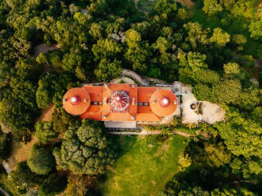 Portekiz, Sintra 'daki Monserrate Sarayı' nın hava aracı görüntüsü