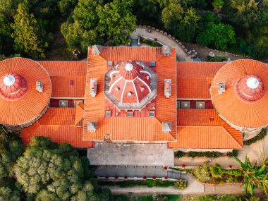 Portekiz, Sintra 'daki Monserrate Sarayı' nın hava aracı görüntüsü