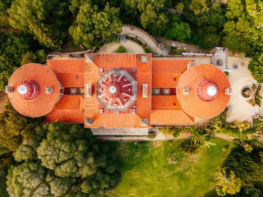 Portekiz, Sintra 'daki Monserrate Sarayı' nın hava aracı görüntüsü