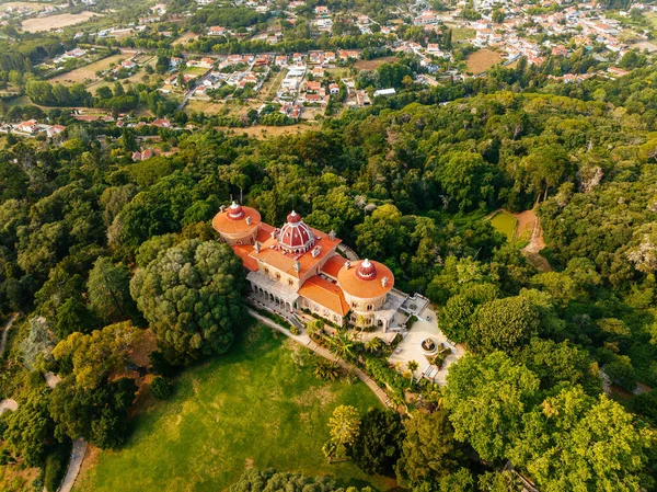Vista Aérea Del Pintoresco Palacio Monserrate Sintra Portugal —  Fotos de Stock