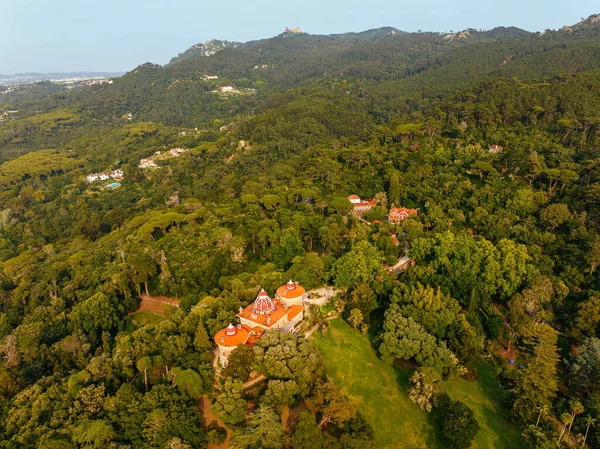 Portekiz, Sintra 'daki Monserrate Sarayı' nın hava aracı görüntüsü