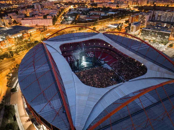 Portugal Lisabon June 2023 Incredible Drone View Capturing Massive Crowd — Stock Photo, Image
