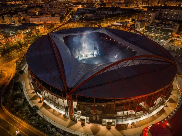 Португалия Лисабон Июня 2023 Года Невероятный Вид Беспилотника Захватывающий Массовую — стоковое фото